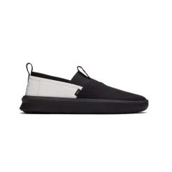 TOMS Men's Black & White Water Resistant Rover Slip-ons