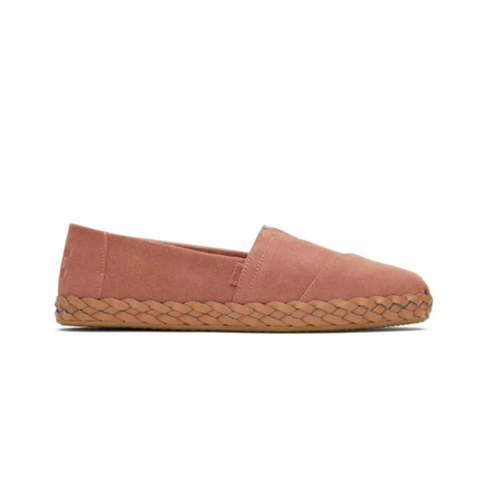 TOMS Women's Rose Suede Leather Wrap Slip-ons