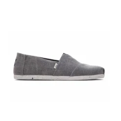 TOMS Men's Black Distressed Twill Slip-ons