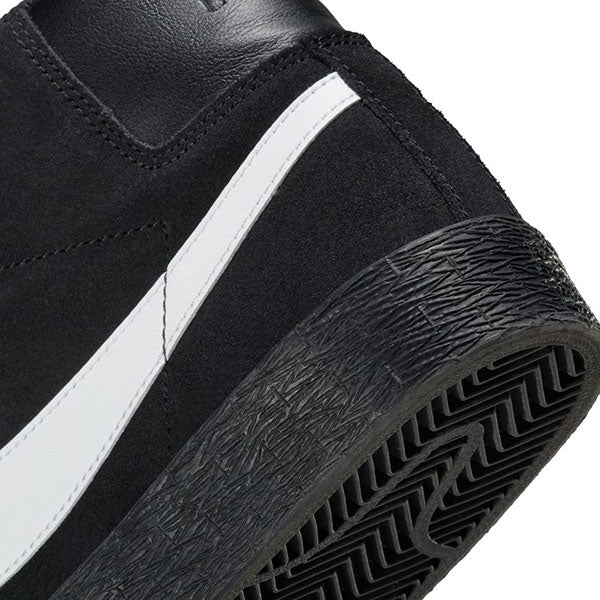 NIKE SB MEN'S ZOOM BLAZER MID BLK/WHTE SNEAKERS - Image 3