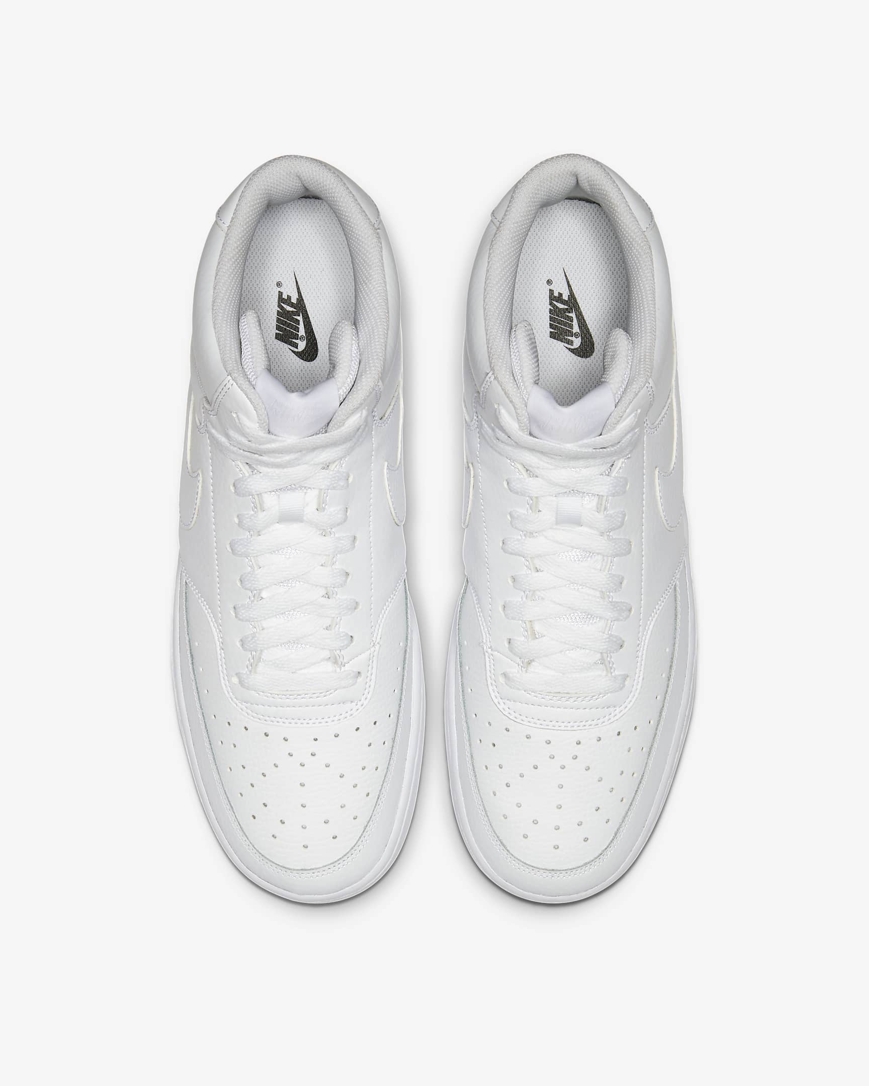 Nike White Court Vision Mid Sneaker - Image 4
