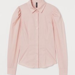H&M Pink Puff-sleeved Shirt