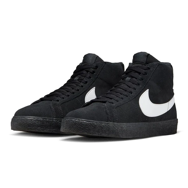 NIKE SB MEN'S ZOOM BLAZER MID BLK/WHTE SNEAKERS - Image 5