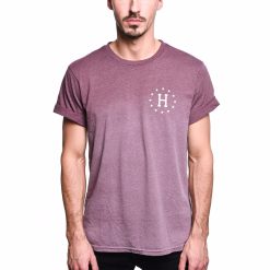 HUF // 12 Galaxies Dipped Heather Wine Tee