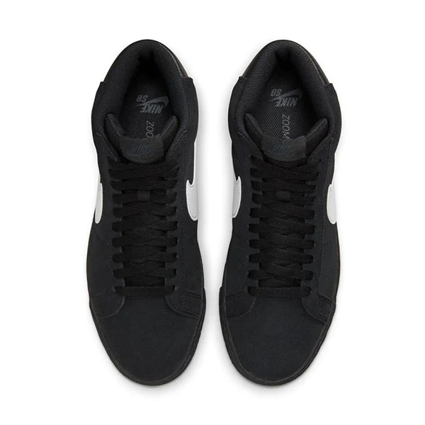 NIKE SB MEN'S ZOOM BLAZER MID BLK/WHTE SNEAKERS - Image 7