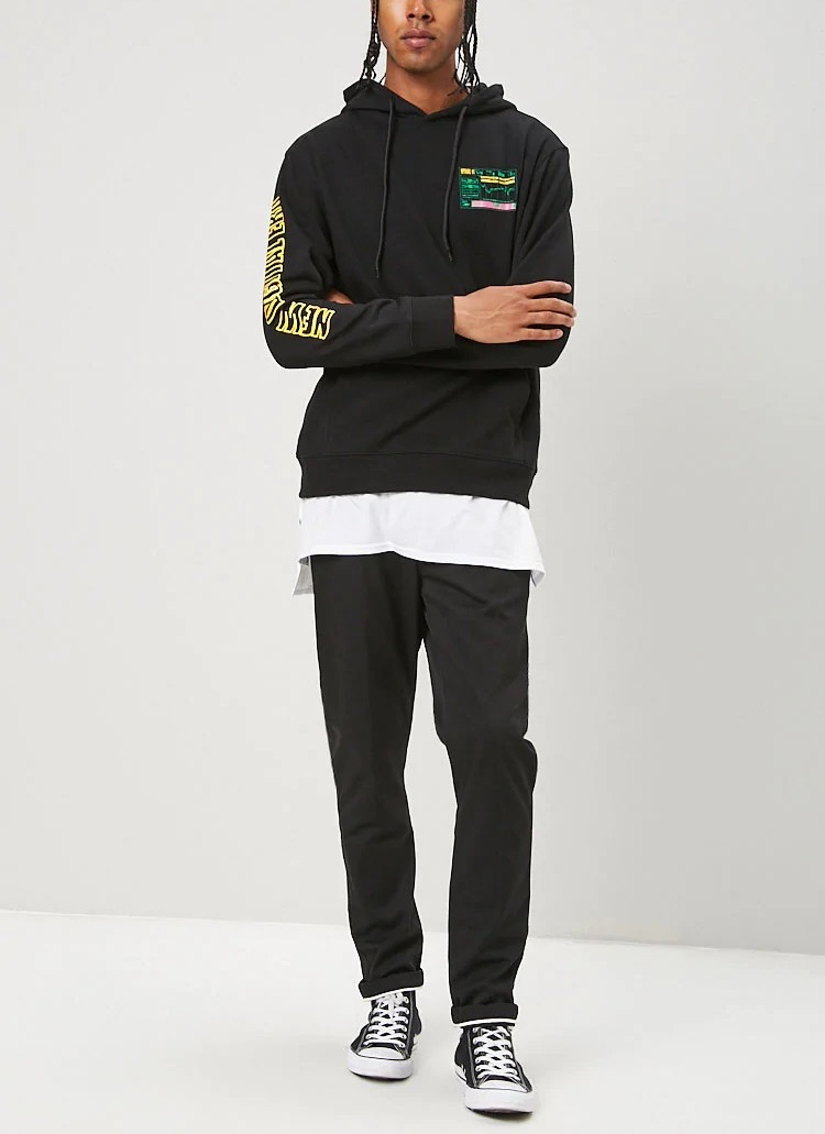 FOREVER21 Men's Digital Era Graphic Hoodie - Image 4