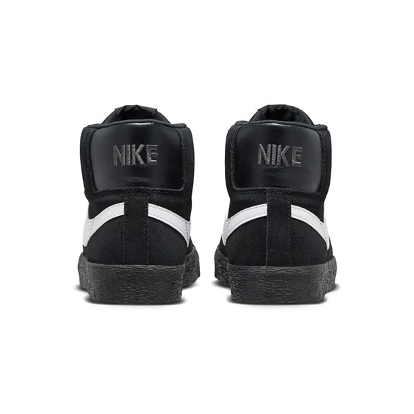 NIKE SB MEN'S ZOOM BLAZER MID BLK/WHTE SNEAKERS - Image 6