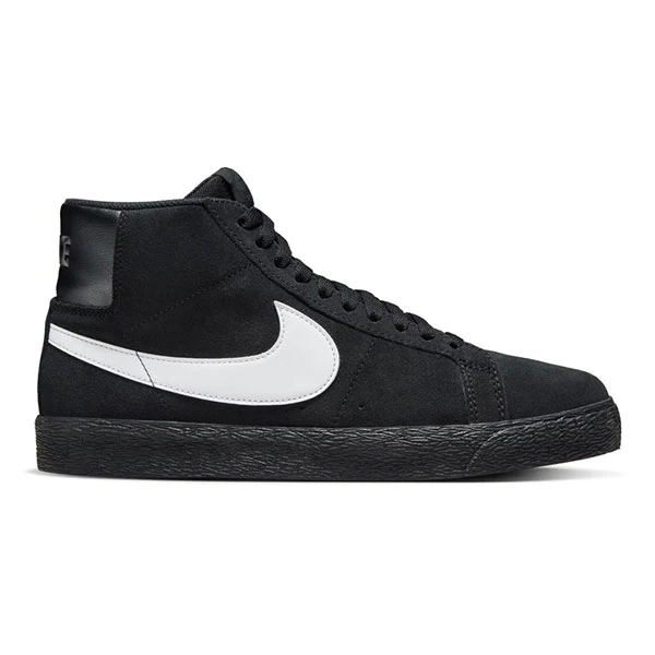 NIKE SB MEN'S ZOOM BLAZER MID BLK/WHTE SNEAKERS - Image 4