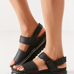 Dr. Martens Women's Voss Black Leather Sandal