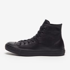 Converse Men's Chuck Taylor Mono Leather High Top Black/Black