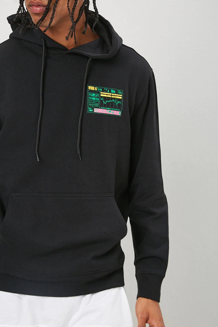 FOREVER21 Men's Digital Era Graphic Hoodie - Image 2