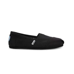 TOMS Women's Black on Black Canvas Classics