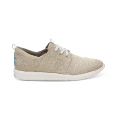 TOMS Women's Natural Metallic Linen Del Rey Sneakers